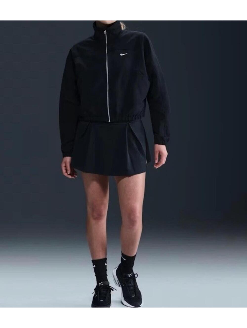 $90 NWT Women's Nike Sportswear Oversized UV Protection Black Jacket Size Large - Picture 3 of 9